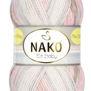 Elit Baby Mini Batik Bebe El Örgü İpi Kahveli Pembe 32463