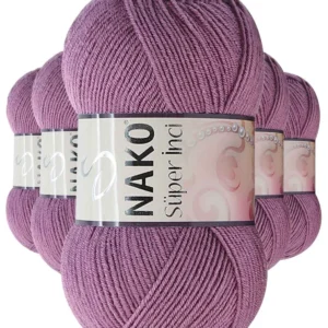 5 Adet Süper İnci El Örgü İpi 100 gr Koyu Gülkurusu 569