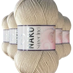 5 Adet Süper İnci El Örgü İpi 100 gr Kese Kağıdı 1199