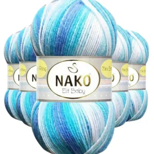 5 Adet Mini Batik Bebe El Örgü İpi Okyanus 32455