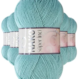 5 Adet Süper İnci El Örgü İpi 100 gr Mint Yeşili 2524