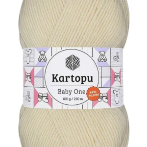 Baby One Tüylenmeyen El Örgü İpi Yünü Krem K025