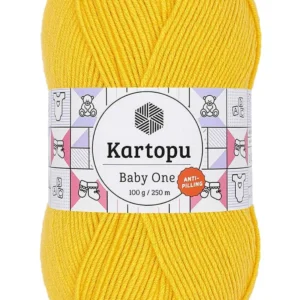 Baby One Tüylenmeyen El Örgü İpi Yünü Sarı K154