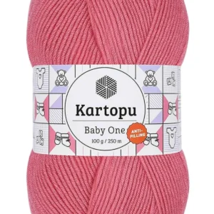 Baby One Tüylenmeyen El Örgü İpi Yünü Şeker Pembe K244