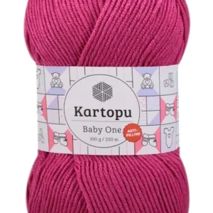 Baby One Tüylenmeyen El Örgü İpi Yünü Fuşya K245