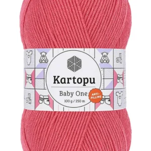 Baby One Tüylenmeyen El Örgü İpi Yünü Pembe K254