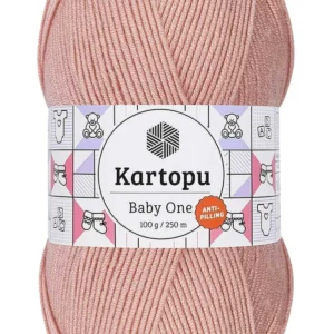 Baby One Tüylenmeyen El Örgü İpi Yünü Pudra K258