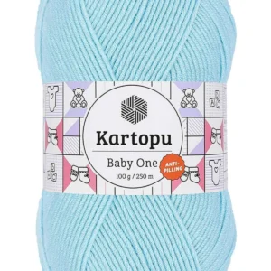 Baby One Tüylenmeyen El Örgü İpi Yünü Gök Mavi K502