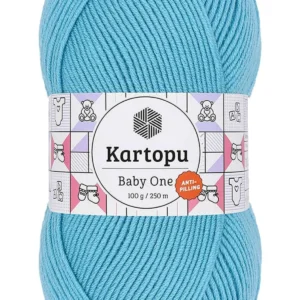 Baby One Tüylenmeyen El Örgü İpi Yünü Turkuaz K576