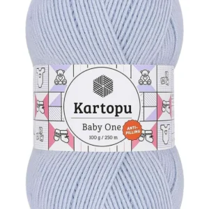 Baby One Tüylenmeyen El Örgü İpi Yünü Buz Mavi K580