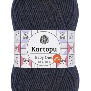 Baby One Tüylenmeyen El Örgü İpi Yünü Lacivert K633