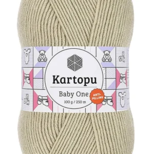 Baby One Tüylenmeyen El Örgü İpi Yünü Bej K861