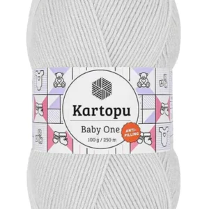 Baby One Tüylenmeyen El Örgü İpi Yünü Gümüş Gri K993