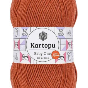 Baby One Tüylenmeyen El Örgü İpi Yünü Tarçın K1210