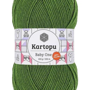 Baby One Tüylenmeyen El Örgü İpi Yünü Yeşil K1391