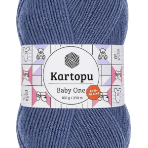 Baby One Tüylenmeyen El Örgü İpi Yünü Koyu Mavi K1533