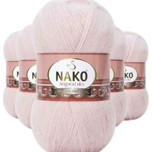 5 Adet Angora Lüks El Örgü İpi Gül Goncası 318