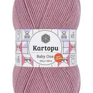 Baby One Tüylenmeyen El Örgü İpi Yünü Gül Kurusu K1763