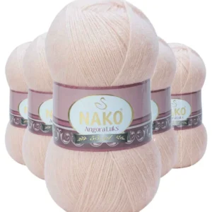 5 Adet Angora Lüks El Örgü İpi Açık Bej 2250