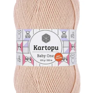 Baby One Tüylenmeyen El Örgü İpi Yünü Pudra K1873