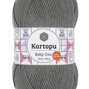 Baby One Tüylenmeyen El Örgü İpi Yünü Koyu Gri K1921