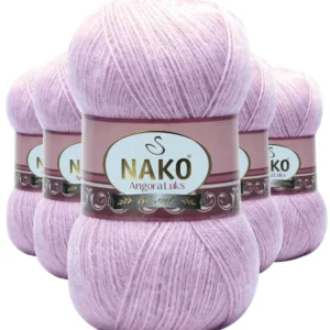 5 Adet Angora Lüks El Örgü İpi Lila 6880