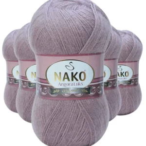 5 Adet Angora Lüks El Örgü İpi Üzüm Suyu 10155