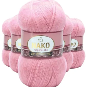 5 Adet Angora Lüks El Örgü İpi Gül Kurusu 10325