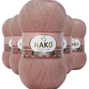 5 Adet Angora Lüks El Örgü İpi Bronz 11054