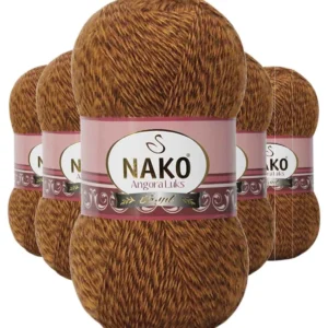 5 Adet Angora Lüks El Örgü İpi Hardal Muline 21361