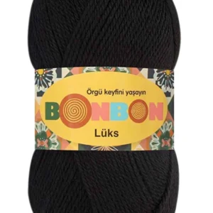 Lüks Patik İpi Yünü Siyah 98206