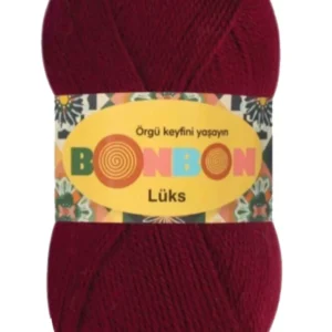 Lüks Patik İpi Yünü Bordo 98220