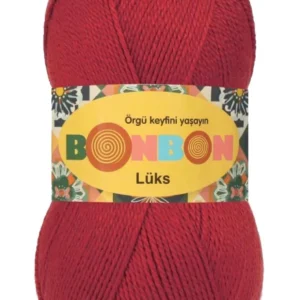 Lüks Patik İpi Yünü Koyu Kırmızı 98676