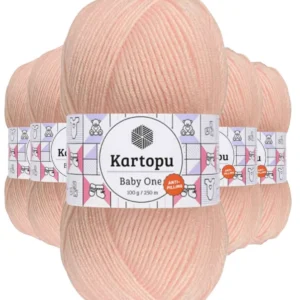 5 Adet Baby One Tüylenmeyen El Örgü İpi Yünü Pembe K699