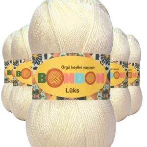 5 Adet Lüks Patik İpi Yünü Krem 98223