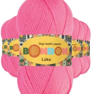 5 Adet Lüks Patik İpi Yünü Pembe 98230