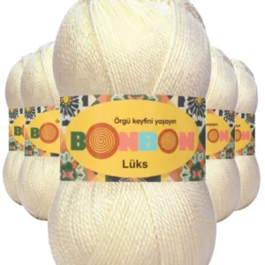 5 Adet Lüks Patik İpi Yünü Krem 98272