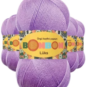 5 Adet Lüks Patik İpi Yünü Lila 98275