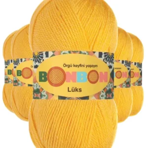 5 Adet Lüks Patik İpi Yünü Sarı 98289