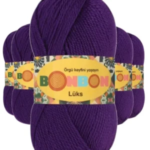 5 Adet Lüks Patik İpi Yünü Mor 98290