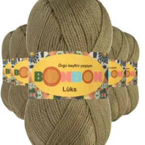 5 Adet Lüks Patik İpi Yünü Koyu Yeşil 98295