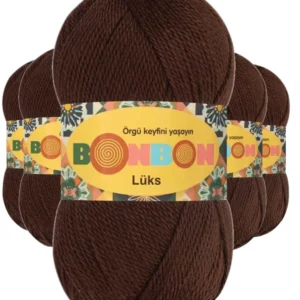 5 Adet Lüks Patik İpi Yünü Kahve 98297