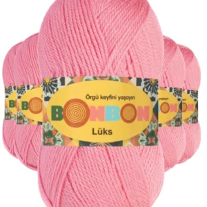 5 Adet Lüks Patik İpi Yünü Koyu Pembe 98298