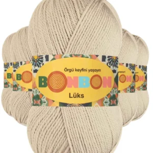 5 Adet Lüks Patik İpi Yünü Bej 98338