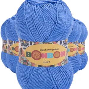 5 Adet Lüks Patik İpi Yünü Denim Mavi 98339