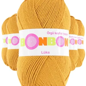 5 Adet Lüks Patik İpi Yünü Hardal 98415