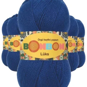 5 Adet Lüks Patik İpi Yünü Saks Mavi 98488