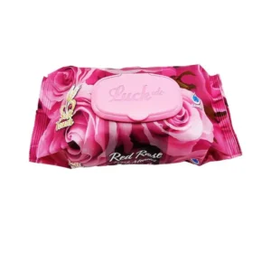 Red Rose Islak Havlu Mendil 90 Adet Kapaklı Gül Kokulu