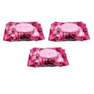 3 Paket Red Rose Islak Havlu Mendil 90 Adet Kapaklı Gül Kokulu