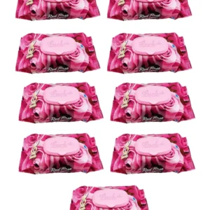 9 Paket Red Rose Islak Havlu Mendil 90 Adet Kapaklı Gül Kokulu